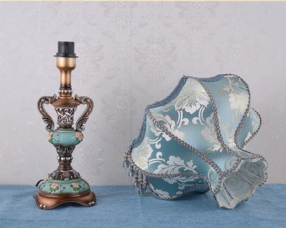 Victorian Elegance Blue Table Lamp