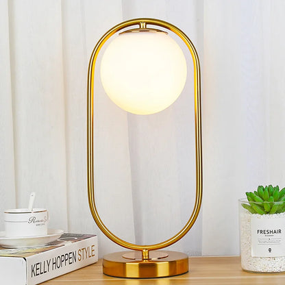 European Modern Glass Ball Table Lamp